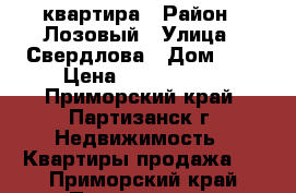 квартира › Район ­ Лозовый › Улица ­ Свердлова › Дом ­ 4 › Цена ­ 1 000 050 - Приморский край, Партизанск г. Недвижимость » Квартиры продажа   . Приморский край,Партизанск г.